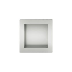 FSB ZT-Schiebetürmuschel, 42 4253, Aluminium offen, eckig, zum Einlassen, Naturfarbig eloxiert, Türwerkstoff Holz, L 70mm, B 70mm, T 19mm, offen Nr. 0 42 4253 00000 0105