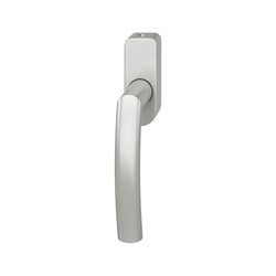FSB DK-Fenstergriff, abschließbar, DIN Links-Rechts, ohne Schließzwang, 34 1107, Naturfarbig eloxiert, mit Stütznocken, Ø 10mm, verdeckt verschraubt, Vierkant 7mm, Stiftlänge 30mm Nr. 0 34 1107 17031 0105