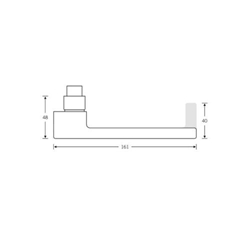 FSB ZT-Drückerpaar, DIN Links-Rechts, Edelstahl, Stiftverbindung, 10 1183, Edelstahl fein matt, Vierkant 8mm, TS 36-45mm Nr. 0 10 1183 00000 6204
