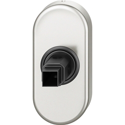 FSB Fenstergriffrosette, Aluminium, 34 0000, Edelstahl matt matt gebürstet, mit Stütznocken, verdeckt verschraubt, DIN Links-Rechts Nr. 0 34 0000 09039 0105