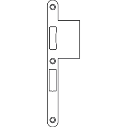 Assa Lappenschließblech, OneSystem, N6001, Edelstahl, DIN Links-Rechts mit Fallen und Riegelausschnitt, 24/64mm rund, edelstahl, geschliffen Türe stumpf, einflügelig Nr. N60010403010000