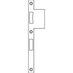Assa Lappenschließblech, OneSystem, N6500, Edelstahl, DIN Links-Rechts mit Fallen und Riegelausschnitt, 20/60mm kantig, edelstahl geschliffen, Türe stumpf, einflügelig Nr. N65000401110000