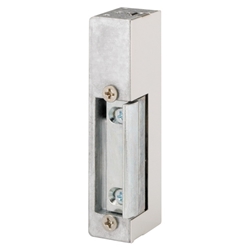 Assa Türrahmen-Elektro-Türöffner, mit Flachschließblech, DIN Links-Rechts 14FF, 24V, stahl asymmetrisch, stabile Bauform, mit elektrischer Dauerentriegelung, Schließblechl. 250mm, Schließblechb. 25mm, Schließblechs. 3mm Nr. 14FF---02140F31