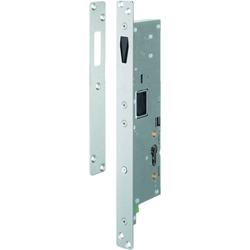 Assa Lappenschließblech, Technilock® L4, 844L4SBL, Edelstahl, DIN Rechts mit integriertem Magnet, 34/62mm rund, edelstahl geschliffen, Türe stumpf, einflügelig, verstellbar, mit Riegeltasche Nr. 844L4SBL4----05