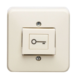Assa HT-Türöffnersteuerung, Taster 1010, Aufputz, weiß, B 61mm, H 61mm, T 22mm Nr. 1010---------00