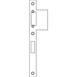 Assa Lappenschließblech, für Türöffner OneSystem, N6502, Edelstahl 20/64x270, kantig, DIN Links-Rechts, edelstahl geschliffen, Türe stumpf, einflügelig Nr. N65020401110000