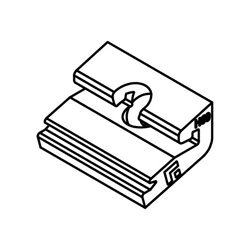 Gutmann Fenster Halter, für Regenschutzschiene H 60, Kunststoff weiß Neigung 15° (VE= 200 Stück)