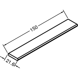 Gutmann Fenstertür Blechstreifen, für Schließstück, L 150mm BS 21.4, Aluminium blank (VE= 25 Stück)