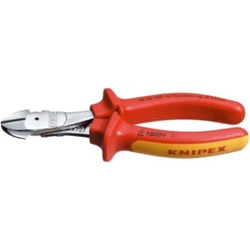 Knipex Kraft-Seitenschneider isoliert mit Mehrkomponenten-Hüllen, VDE-geprüft verchromt 180 mm Nr. 74 06 180