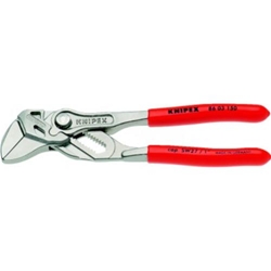 Knipex Zangenschlüssel Zange und Schraubenschlüssel in einem Werkzeug mit Kunststoff überzogen verchromt 180 mm Nr. 86 03 180