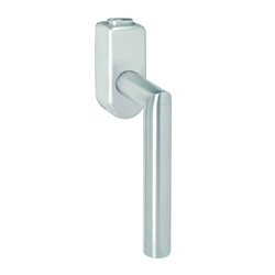 Hewi Fenstergriff, abschließbar, Vierkant 7mm, Stift vorstehend 30mm, 162XAFGA.2K, edelstahl matt, mit Stütznocken, Nocken Ø 10mm, verdeckt verschraubt Nr. 162XAFGA.2K