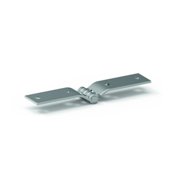 ALU-Scharnier kurz, kunststoffbeschichtet, weiß, aluminium, RAL9006 Nr. 70205
