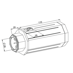 Walzenkapsel SW 60 mit Gurtscheibenaufnahme SW 40 für Kugellager Nr. 18510