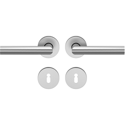ECO Wohnraum Drücker-Rosettengarnitur D310, 8mm, BB, SGL Click, Edelstahl matt, TS 38-45mm, Nr.5030041576