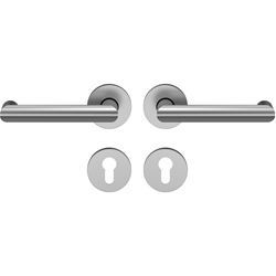 ECO Objekt Drücker-Rosettengarnitur D330, 8mm, PZ, OGL Click, Klasse 4, Aluminium F1, TS 38-45mm Nr. 5030049479