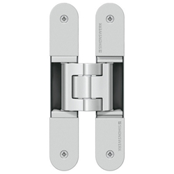 Simonswerk OT-Türband, TECTUS® TE 640 3D verdeckt liegend, 2tlg., Edelstahloptik beschichtet Öffnungswinkel 180°, DIN Links-Rechts, Gleitlager Nr. 500003997 / 5 400696 0 12602