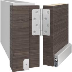 Athmer Türabsenkdichtung, 985mm, Wind-Ex A, weiß, beschichtet zum Kleben, B 15,4mm, H 45mm, Hub 11mm, einseitig, Bandseite, ALU (mit Zubehör 5460) Nr. 1-819-0985