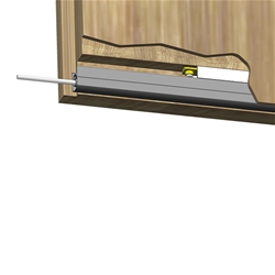 Athmer Türabsenkdichtung, 833mm, Schall-Ex® L-15/30 VS, eloxiert zum Einnuten, B 14,8mm, H 30mm, Hub 12mm, einseitig, ALU (mit Zubehör 5130) Nr. 1-721-0835