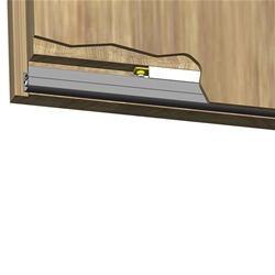 Athmer Türabsenkdichtung, 833mm, Schall-Ex® L-15/30 VS, eloxiert zum Einnuten, B 14,8mm, H 30mm, Hub 12mm, einseitig, ALU (mit Zubehör 5130) Nr. 1-721-0835