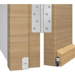 Athmer Türabsenkdichtung, 805mm, Schall-Ex® Applic T, eloxiert verdeckt verschraubt, B 14,5mm, H 46mm, Hub 5mm, Hub max. 11mm, Bandseite, einseitig, Holz (mit Zubehör 5126) Nr. 1-659-0805