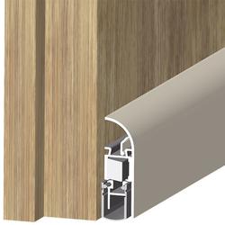 Athmer Türabsenkdichtung, 930mm, Schall-Ex® Applic A Set, silber, eloxiert verdeckt verschraubt, B 14,5mm, H 46mm, einseitig, Bandseite, ALU Nr. 1-660-0930