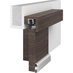 Athmer OT-Schiebetürdichtung, Schall-Ex® Slide ApplicA C-1 L 930mm, silberfarbig eloxiert zum Anschrauben, B 14,5mm, H 46mm, Hub 5mm, Schlossseite, einseitig, ALU (mit Zubehör 5129) Nr. 1-717-0930