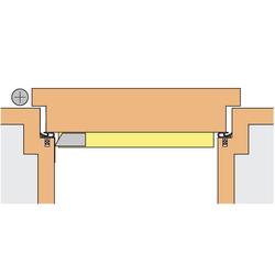 Athmer Türabsenkdichtung, 805mm, Schall-Ex® Applic T Set, eiche, eloxiert verdeckt verschraubt, B 21mm, H 54mm, Bandseite, einseitig, Holz Nr. 1-661-0805