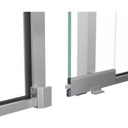 Athmer OT-Schiebetürdichtung, Schall-Ex® Slide GS-H10 L 708mm, silberfarbig eloxiert zum Kleben, B 12,6mm, H 32mm, Hub 11mm, einseitig, ALU (mit Zubehör 5115) Nr. 1-572-0710