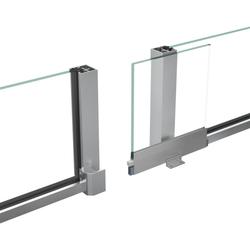 Athmer OT-Schiebetürdichtung, Schall-Ex® Slide GS-H8 L 1083mm, silberfarbig eloxiert zum Kleben, B 12,6mm, H 32mm, Hub 11mm, einseitig, Schlossseite, ALU (mit Zubehör 5115) Nr. 1-578-1085