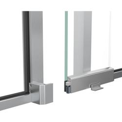 Athmer OT-Schiebetürdichtung, Schall-Ex® Slide GS-10 L 958mm, silberfarbig eloxiert zum Kleben, B 14,6mm, H 44,5mm, Hub 11mm, einseitig, ALU (mit Zubehör 5115) Nr. 1-584-0960