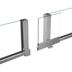 Athmer OT-Schiebetürdichtung, Schall-Ex® Slide GS-H10 L 833mm, silberfarbig eloxiert zum Kleben, B 12,6mm, H 32mm, Hub 11mm, einseitig, ALU (mit Zubehör 5115) Nr. 1-572-0835