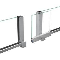 Athmer OT-Schiebetürdichtung, Schall-Ex® Slide GS-10 L 833mm, silberfarbig eloxiert zum Kleben, B 14,6mm, H 44,5mm, Hub 11mm, einseitig, ALU (mit Zubehör 5115) Nr. 1-584-0835