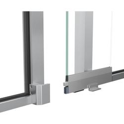 Athmer OT-Schiebetürdichtung, Schall-Ex® Slide GS-H8 L 1208mm, silberfarbig eloxiert zum Kleben, B 12,6mm, H 32mm, Hub 11mm, einseitig, Schlossseite, ALU (mit Zubehör 5115) Nr. 1-578-1210