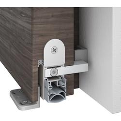 Athmer OT-Schiebetürdichtung, Schall-Ex®Slide M-20 WS ZA L 833mm, eloxiert zum Einnuten, B 19,7mm, H 30mm, Hub 12mm, DIN Links, einseitig, ALU (mit Zubehör 5114) Nr. 1-846-0833-1