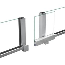 Athmer OT-Schiebetürdichtung, Schall-Ex® Slide GS-A L 710mm, silberfarbig eloxiert zum Kleben, B 15mm, H 44,5mm, Hub 11mm, einseitig, ALU (mit Zubehör 5115) Nr. 1-875-0710