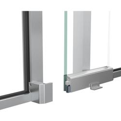 Athmer OT-Schiebetürdichtung, Schall-Ex® Slide GS-A L 1085mm, silberfarbig eloxiert zum Kleben, B 15mm, H 44,5mm, Hub 11mm, einseitig, ALU (mit Zubehör 5115) Nr. 1-875-1085