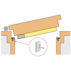 Athmer Türabsenkdichtung, 930mm, Schall-Ex® Applic A Set, verkehrsweiß, pulverbeschichtet verdeckt verschraubt, B 14,5mm, H 46mm, einseitig, Bandseite, ALU Nr. 1-769-0930