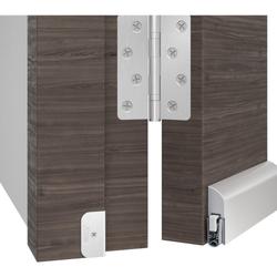 Athmer Türabsenkdichtung, 930mm, Schall-Ex® L-15 FS, verkehrsweiß, pulverbeschichtet verdeckt verschraubt, B 17,2mm, H 54mm, Hub 20mm, Bandseite, einseitig, ALU (mit Zubehör 5314) Nr. 1-888-0930