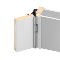 Athmer Tür-Schutzprofil, BD-20 sichtbar verschraubt Ø 20mm, H 43mm, S 1,5mm, verkehrsweiß RAL 9016, Länge Zuschnitt: auf Fixmaß, Bandseite, Tür stumpf Nr. 5-263-1000