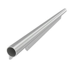 Athmer Tür-Schutzprofil, BD-20 sichtbar verschraubt Ø 20mm, H 43mm, S 1,5mm, silberfarbig, Länge Zuschnitt: auf Fixmaß, Bandseite, Tür stumpf Nr. 5-261-1000