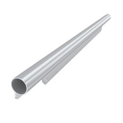 Athmer Tür-Schutzprofil, 1750mm, BD-20 sichtbar verschraubt Ø 20mm, H 43mm, S 1,5mm, silberfarbig, Bandseite, Tür stumpf Nr. 5-261-1750