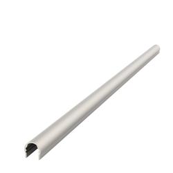 Athmer Tür-Schutzprofil, BU-16K+ verdeckte Klipsbefestigung H 15mm, edelstahlfarben eloxiert, Länge Zuschnitt: auf Fixmaß, Bandseite, Tür gefälzt Nr. 5-312-1m