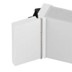 Athmer Tür-Schutzprofil, BU-24K+ verdeckte Klipsbefestigung H 24mm, edelstahlfarben eloxiert, Länge Zuschnitt: auf Fixmaß, Bandseite, Tür gefälzt Nr. 5-353-1m