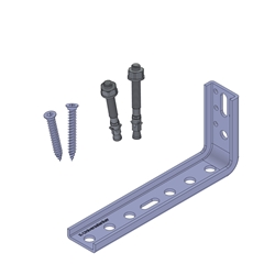 Knelsen Fenstermontagewinkel-Set RC2, FMW-80x180x3,0-FMS-52-ETB (Set mit Fenstermontageschrauben L=52 mm und Schwerlastdübel), U-Profil zur Montage vor der Fassade in der Dämmschicht Nr. K-405138-85