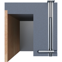 Knelsen RK-Fest-DS-RA-25x280, Fensterbefestigung zur Vormontage vom Kastenhersteller nach oben, für Raffstoreanlagen und Revisionskasten außen, mit Befestigungszubehör Nr. K-400360
