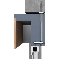 Knelsen RK-Fest-DS-RA-25x280, Fensterbefestigung zur Vormontage vom Kastenhersteller nach oben, für Raffstoreanlagen und Revisionskasten außen, mit Befestigungszubehör Nr. K-400360