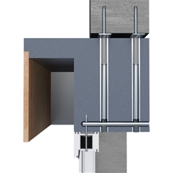 Knelsen RK-Fest-DS-RA-25x280, Fensterbefestigung zur Vormontage vom Kastenhersteller nach oben, für Raffstoreanlagen und Revisionskasten außen, mit Befestigungszubehör Nr. K-400360