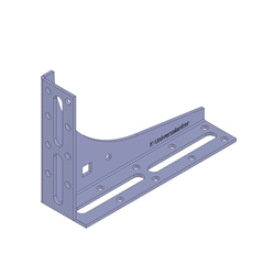 Knelsen Schwerlastwinkel SLW-110x150x2,5mm, für die untere Fenstermontage in der Dämmschichtebene, Belastung bis 213kg, Auskragung 70mm, VE= 10St. (5xRs / 5xLs) Nr. K-405201-2