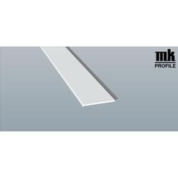 Flachprofil weiß, 50x3mm mit SK & WL, (a 6,00 Meter) Nr. 078203 WL