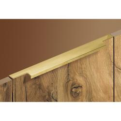 Hettich Griffleiste, mit Harpunensteg, L 1195mm Lamezia 9265994, Aluminium messingfarbig matt gebürstet, Breite 39mm, Höhe 9,5mm